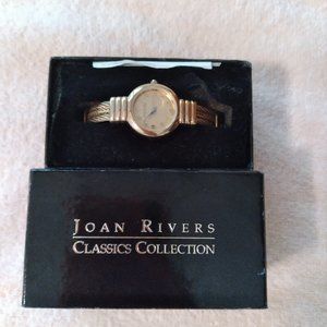 Joan Rivers one size fits all bangle watch gold coloring